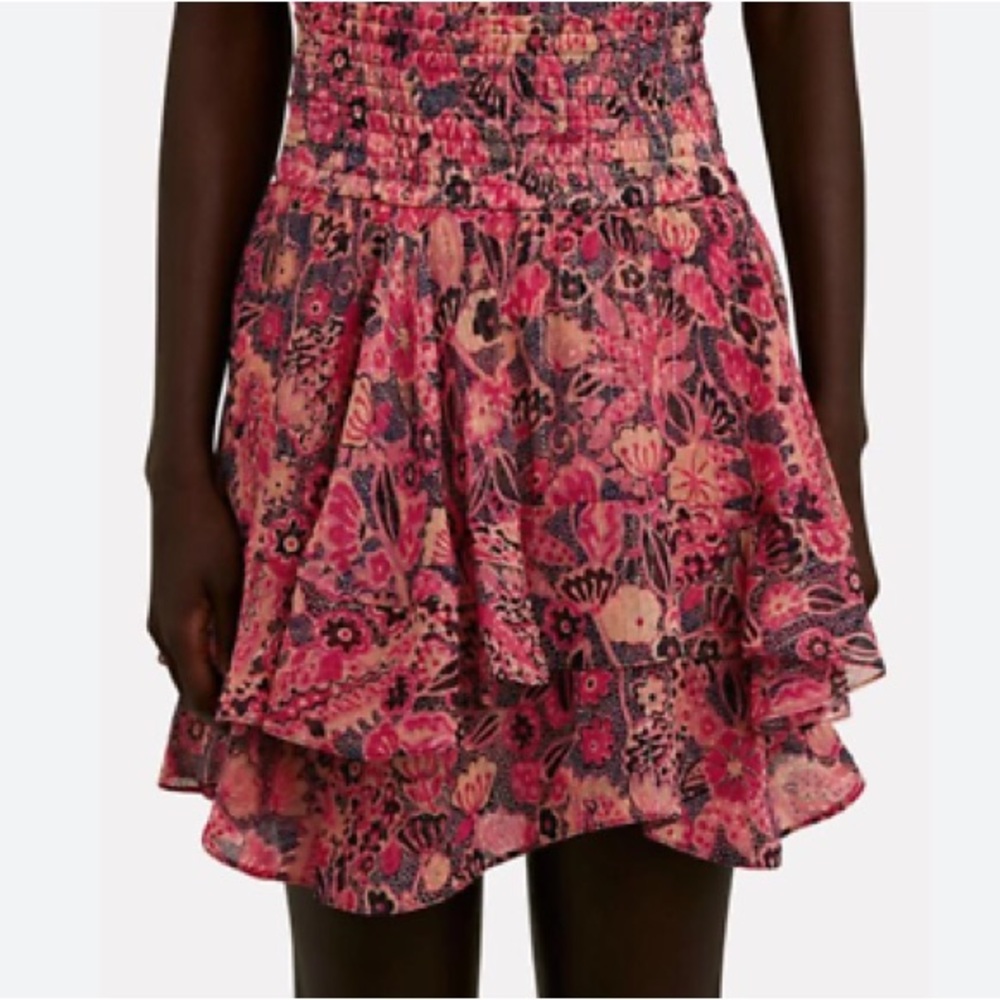 A.L.C. Vera Silk Chiffon Tiered Mink Skirt
